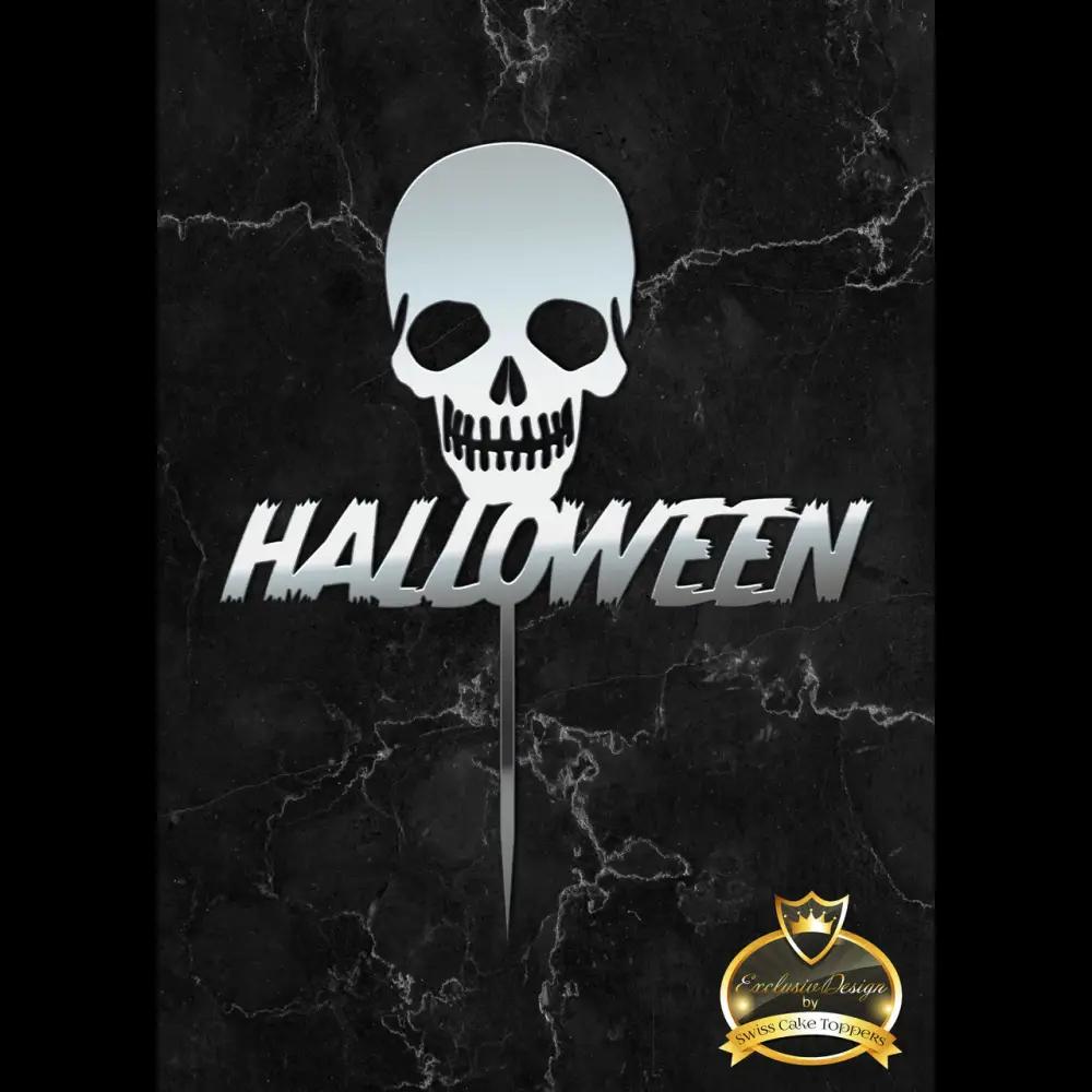 Halloween Cake Topper ’Totenschau’ - Acryl Silber - Sugar Sweet Kitchen