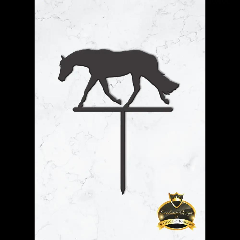 Cake Topper ’Happy Horse’ - Acryl Schwarz - Sugar Sweet Kitchen