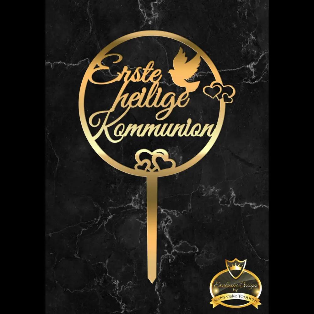 Cake Topper ’Kommunionslicht’ - Acryl Gold - Sugar Sweet Kitchen