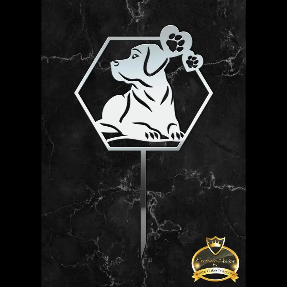 Cake Topper ’Bester Freund’ - Acryl Silber - Sugar Sweet Kitchen