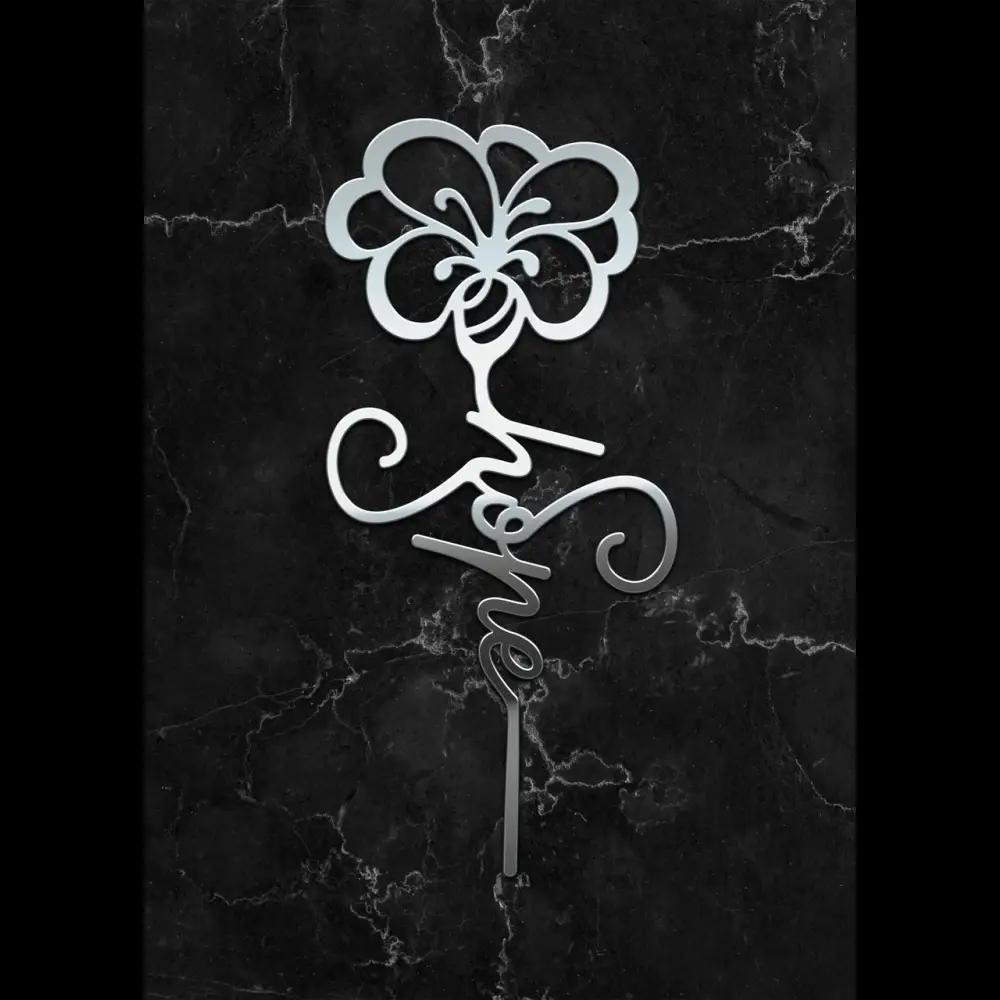 Cake Topper ’Hope’ - Acryl Silber - Sugar Sweet Kitchen