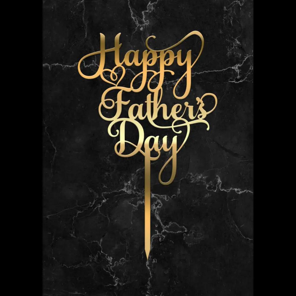 Cake Topper ’Fathers Love’ - Acryl Gold - Sugar Sweet Kitchen