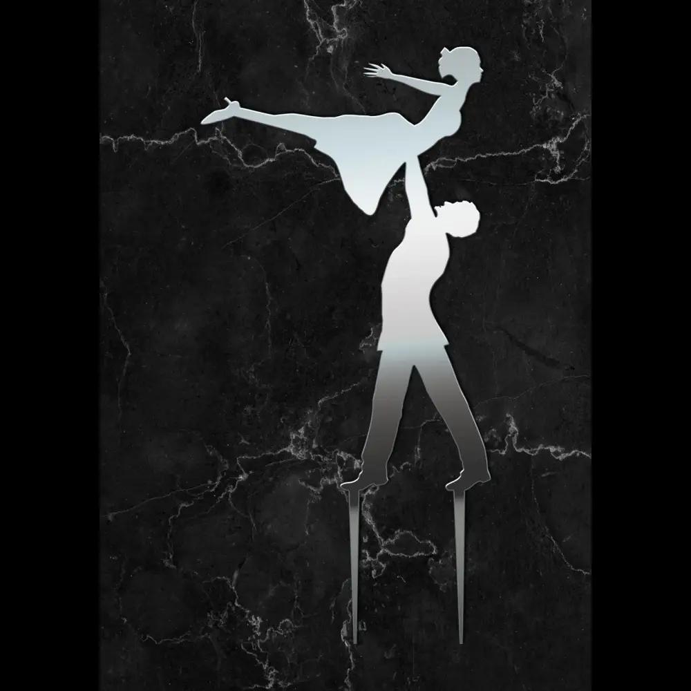 Cake Topper ’Dance Fever’ - Acryl Silber - Sugar Sweet Kitchen