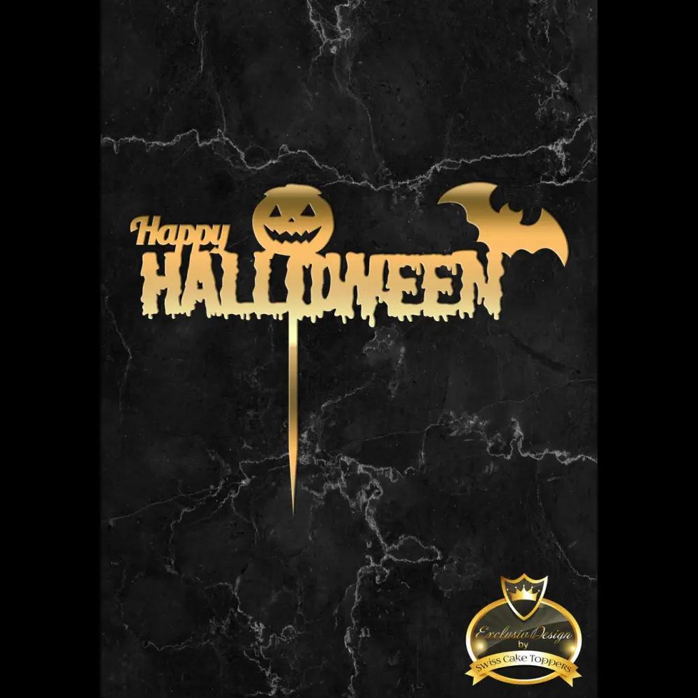 Halloween Cake Topper ’Gruselgruss’ - Acryl Gold - Sugar Sweet Kitchen