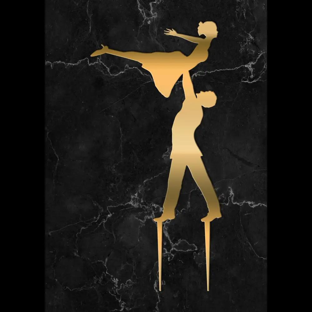 Cake Topper ’Dance Fever’ - Acryl Gold - Sugar Sweet Kitchen