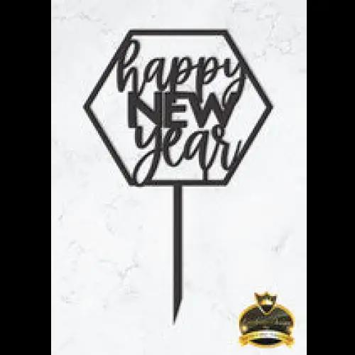 Cake Topper ’Silvester Glam’ - Acryl Schwarz - Sugar Sweet Kitchen