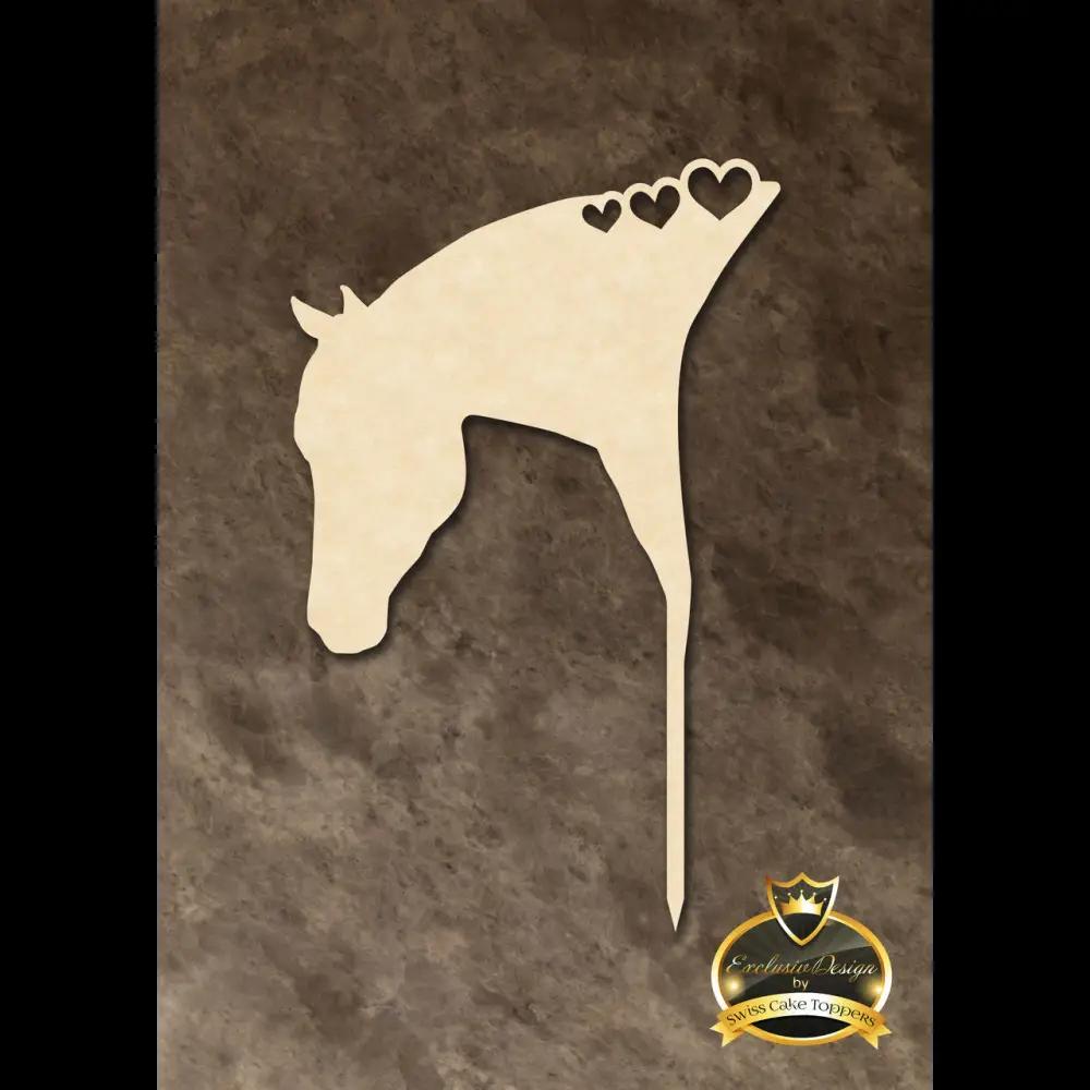 Cake Topper ’Herzenspferd’ - Holz - Sugar Sweet Kitchen