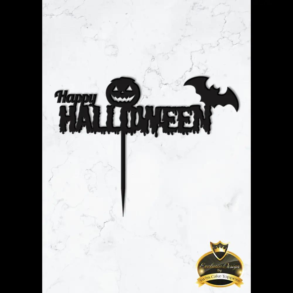 Halloween Cake Topper ’Gruselgruss’ - Acryl Schwarz - Sugar Sweet Kitchen