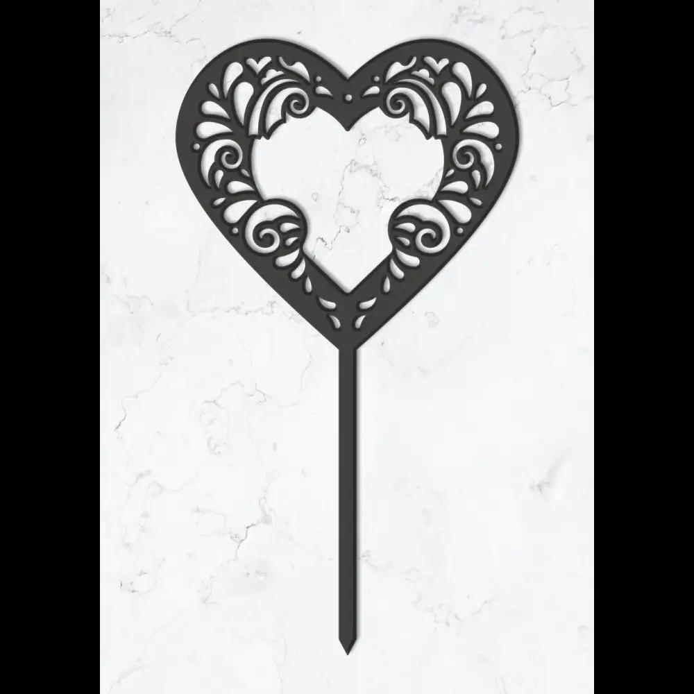 Cake Topper ’Herzklopfen’ - Acryl Schwarz - Sugar Sweet Kitchen