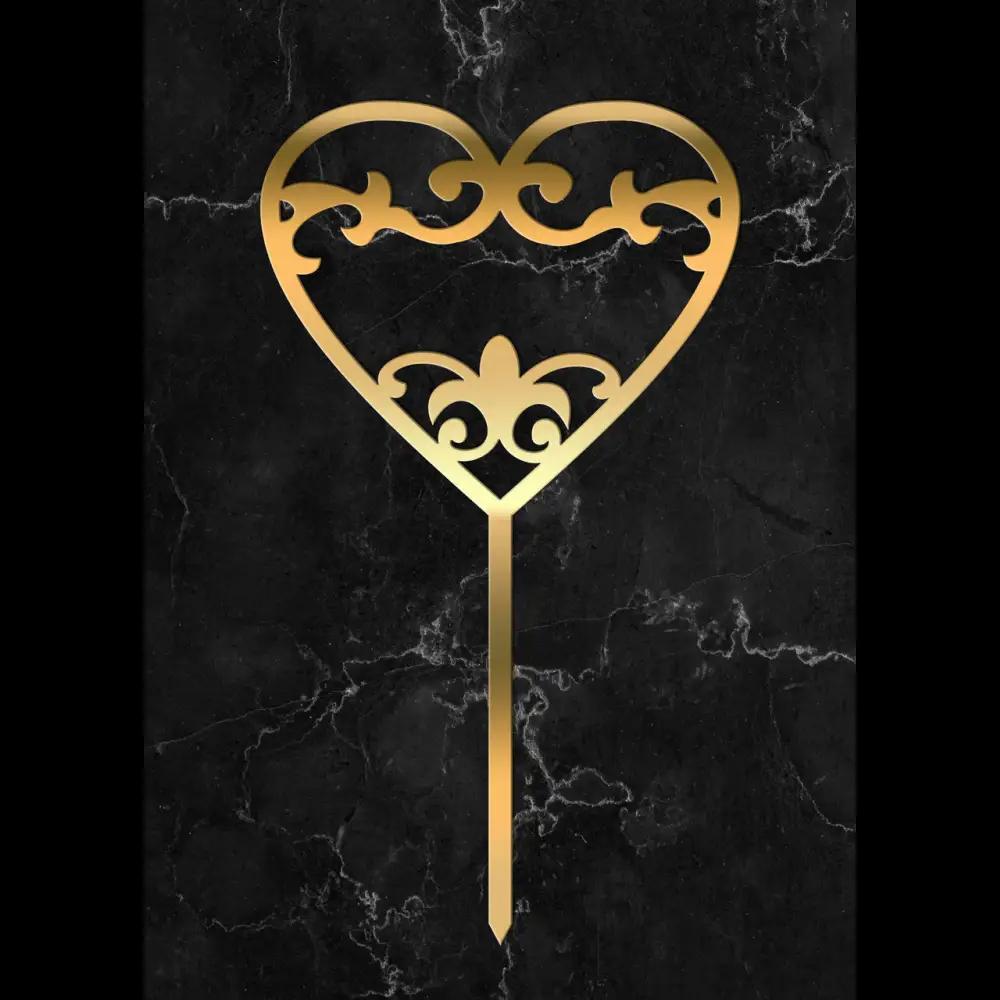Cake Topper ’Sweetheart’ - Acryl Gold - Sugar Sweet Kitchen