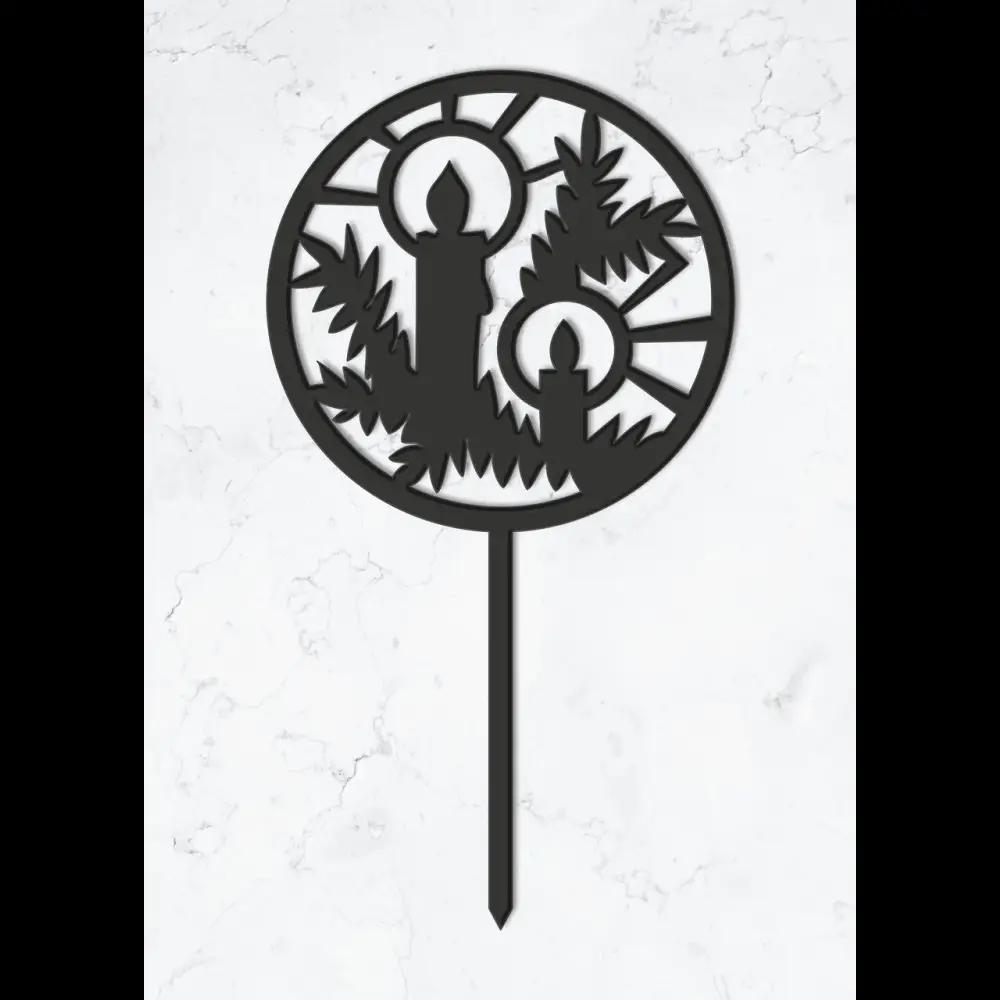 Cake Topper ’Lichterglanz’ - Acryl Schwarz - Sugar Sweet Kitchen