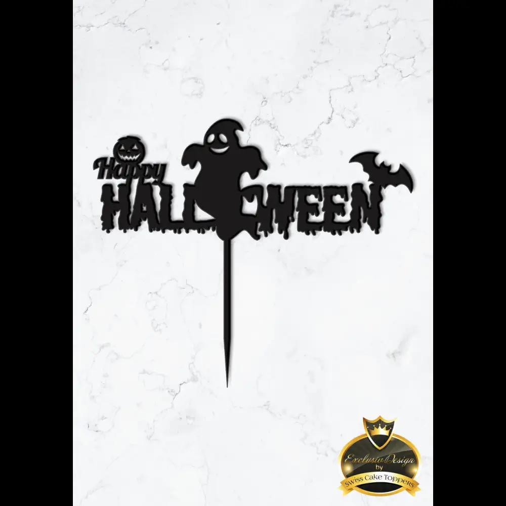 Halloween Cake Topper ’Geisterspuk1’’ - Acryl Schwarz - Sugar Sweet Kitchen