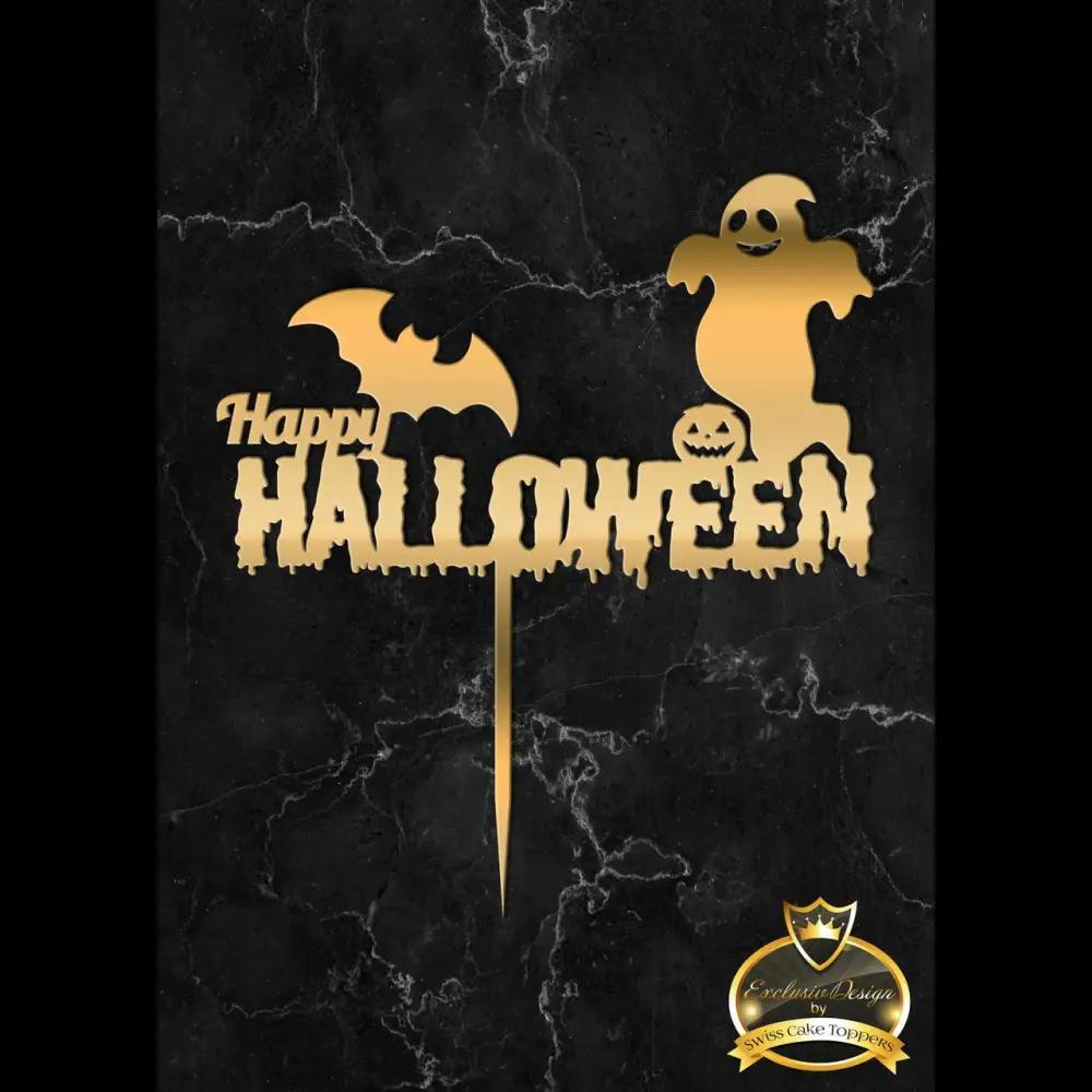 Halloween Cake Topper ’Geisterspuk’ - Acryl Gold - Sugar Sweet Kitchen