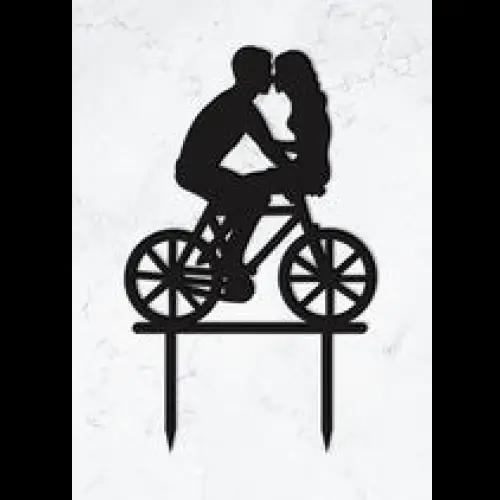 Cake Topper ’Love on Wheels’ - Acryl Schwarz - Sugar Sweet Kitchen