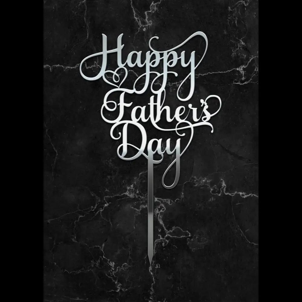 Cake Topper ’Fathers Love’ - Acryl Silber - Sugar Sweet Kitchen
