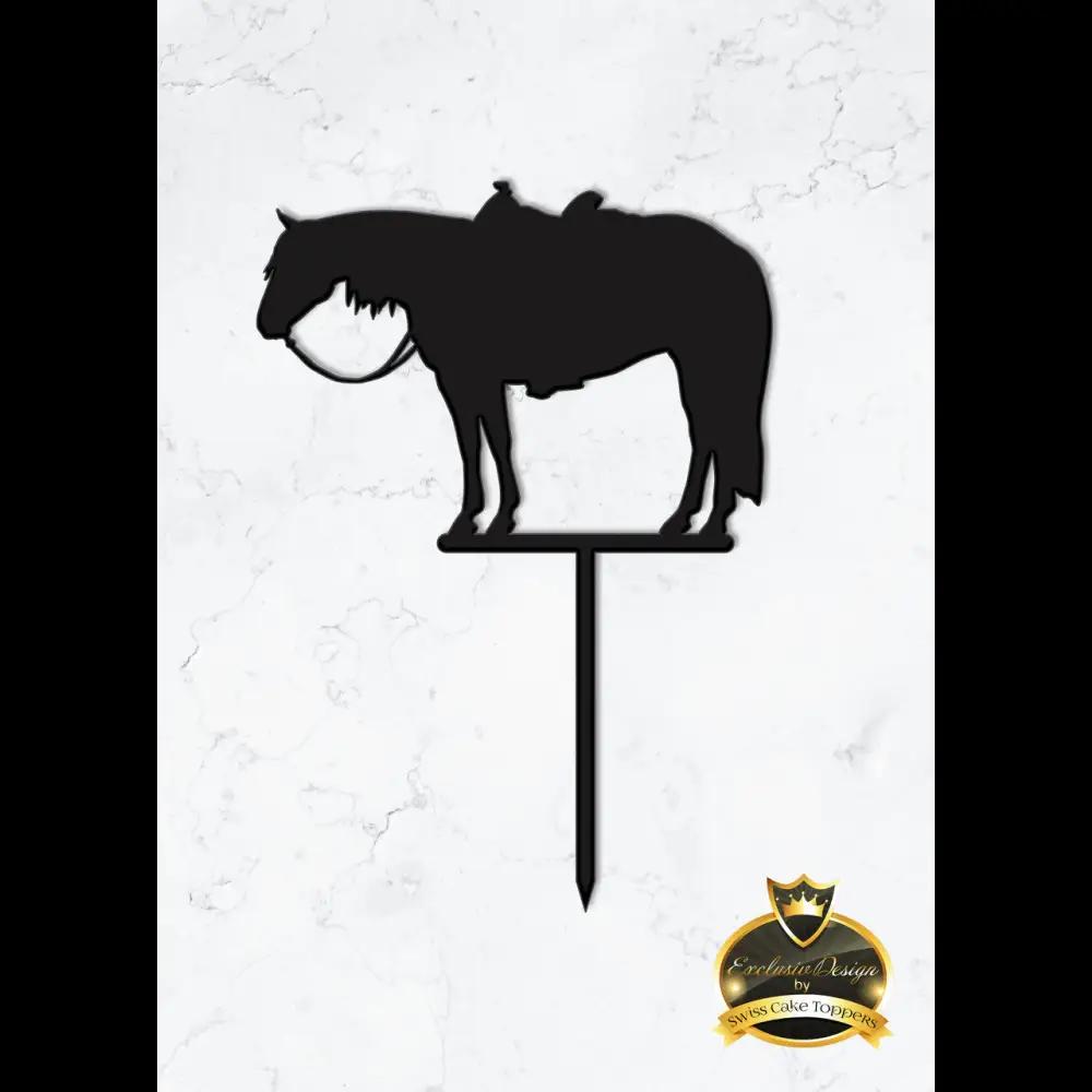 Cake Topper ’Ranch Horse’ - Acryl Schwarz - Sugar Sweet Kitchen