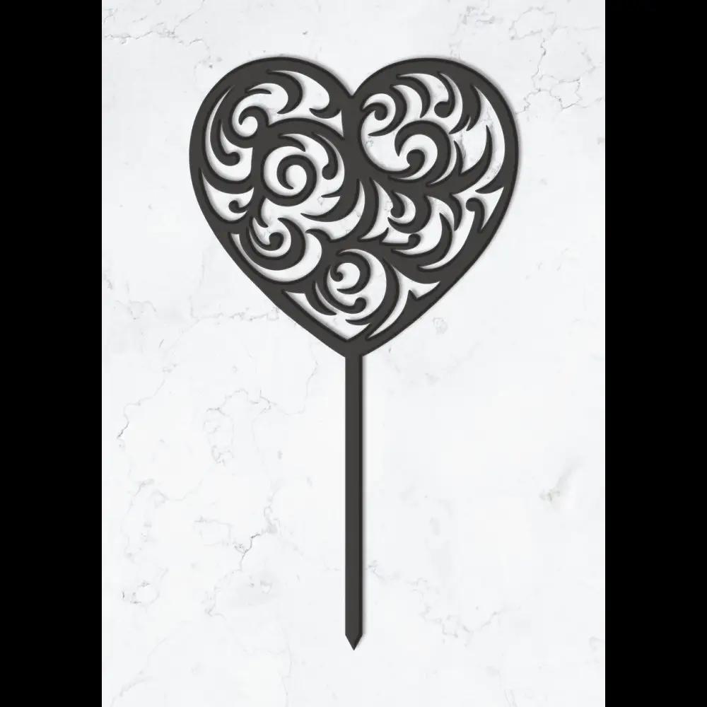 Cake Topper ’Herzstück’ - Acryl Schwarz - Sugar Sweet Kitchen