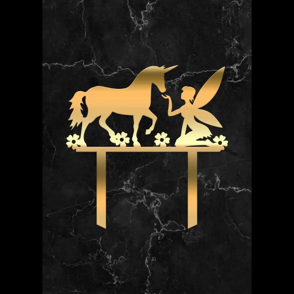 Cake Topper ’Fairy Tale’ - Acryl Gold - Sugar Sweet Kitchen