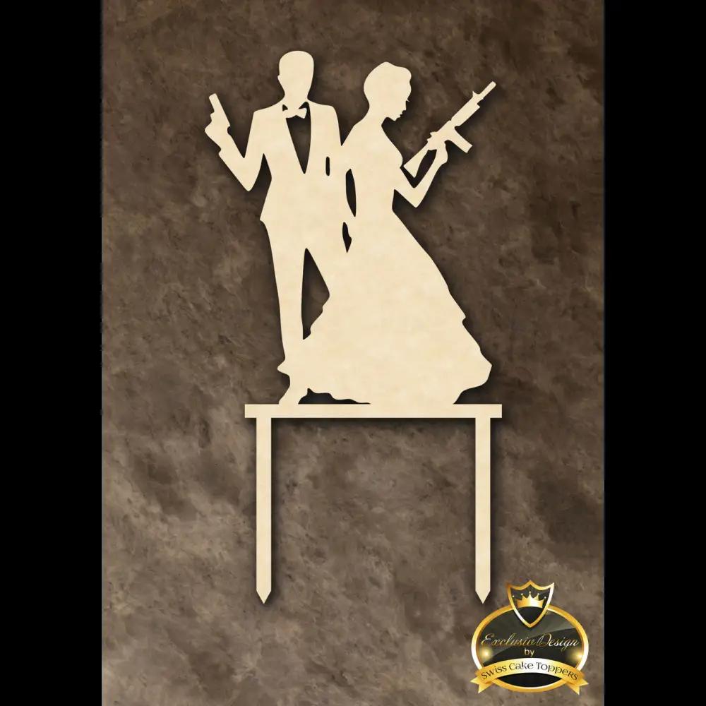 Cake Topper ’Mr. & Mrs. Smith’ - Holz - Sugar Sweet Kitchen