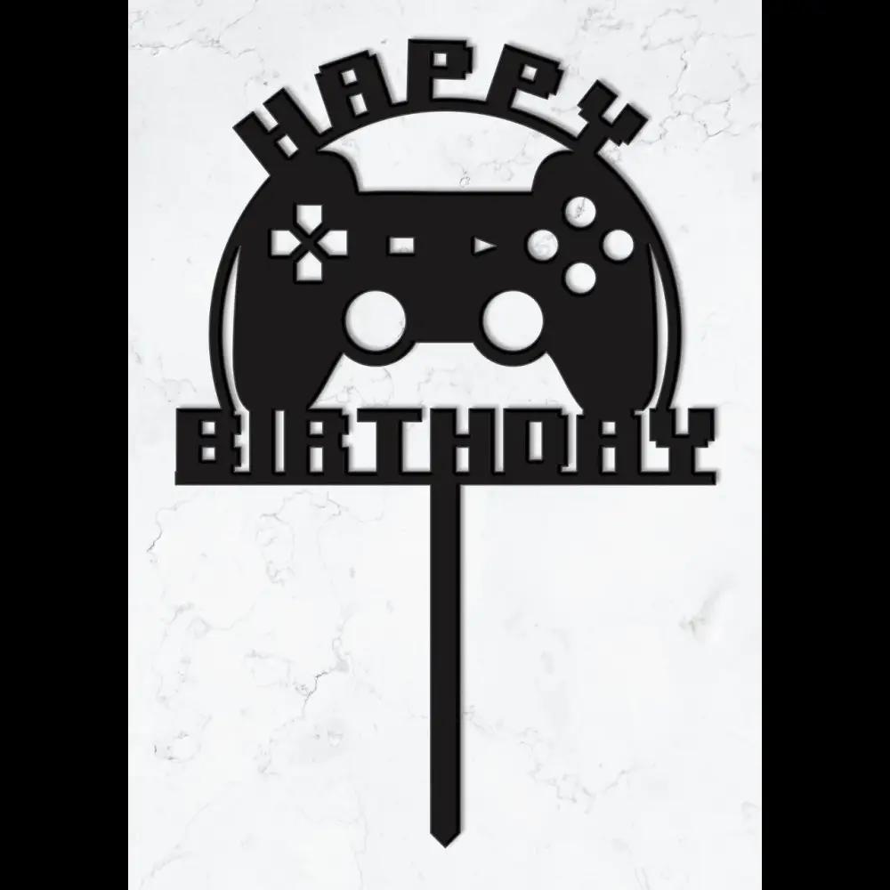 Cake Topper ’Game Over’ - Acryl Schwarz - Sugar Sweet Kitchen