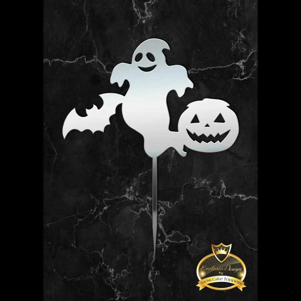 Halloween Cake Topper ’Nachtgeister’ - Acryl Silber - Sugar Sweet Kitchen