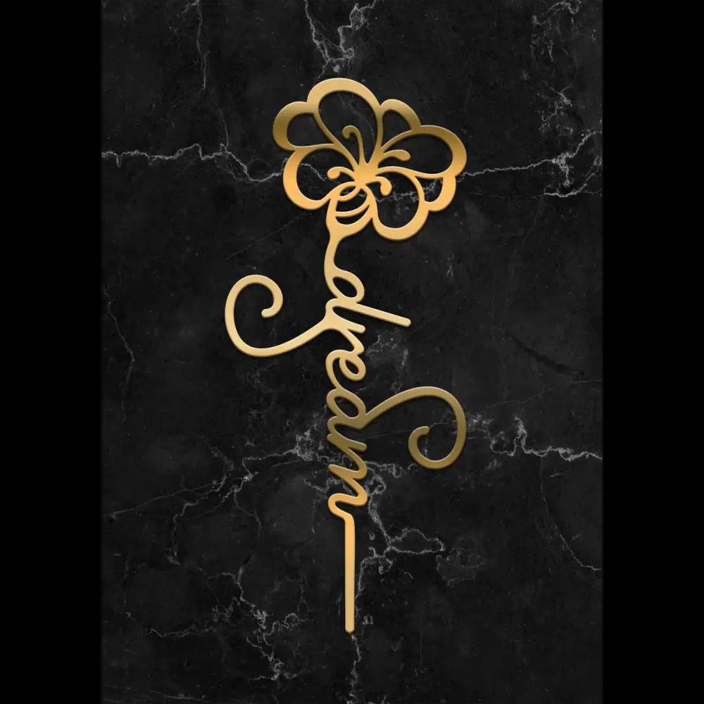 Cake Topper ’Dream’ - Acryl Gold - Sugar Sweet Kitchen