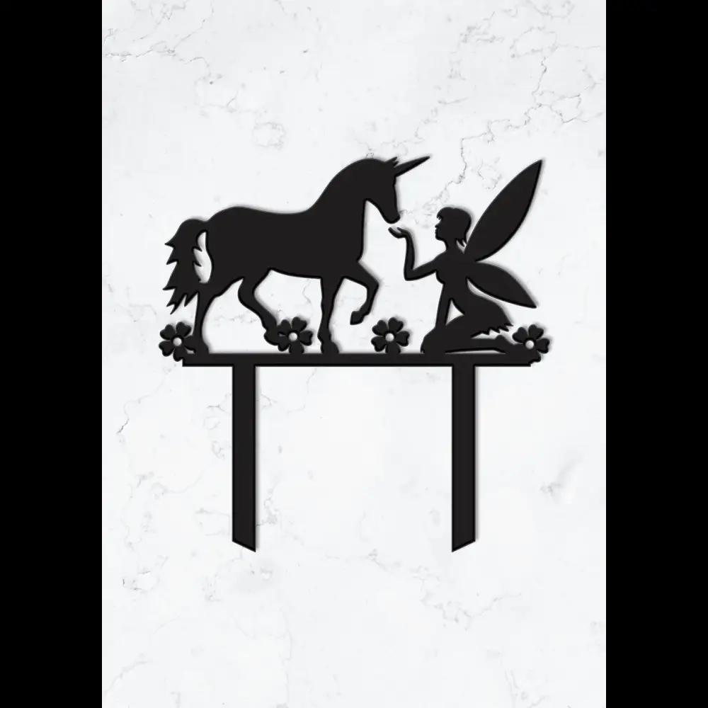 Cake Topper ’Fairy Tale’ - Acryl Schwarz - Sugar Sweet Kitchen