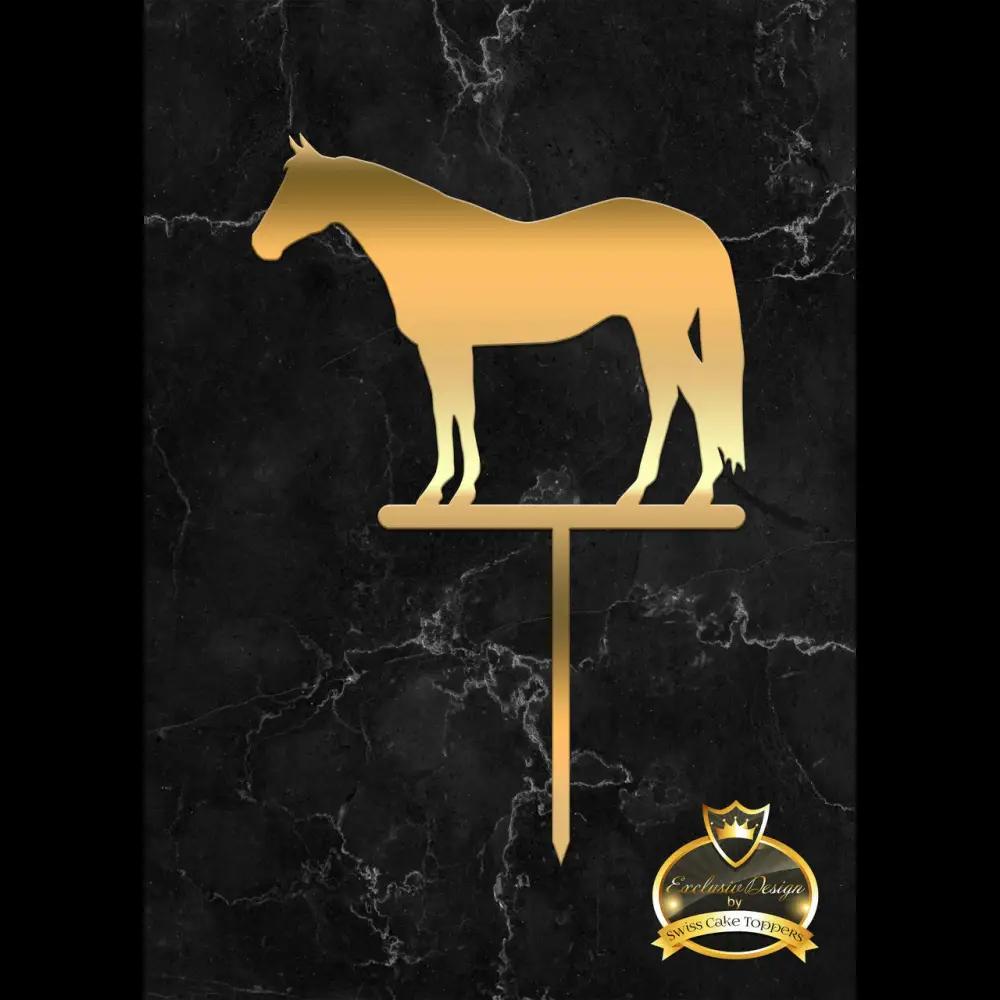 Cake Topper ’Royal Horse’ - Acryl Gold - Sugar Sweet Kitchen