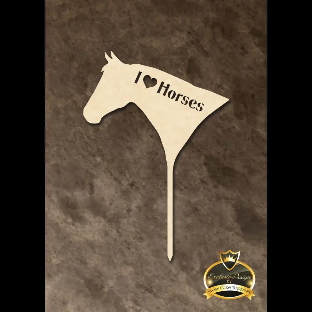 Cake Topper ’Horse Love’ - Holz - Sugar Sweet Kitchen