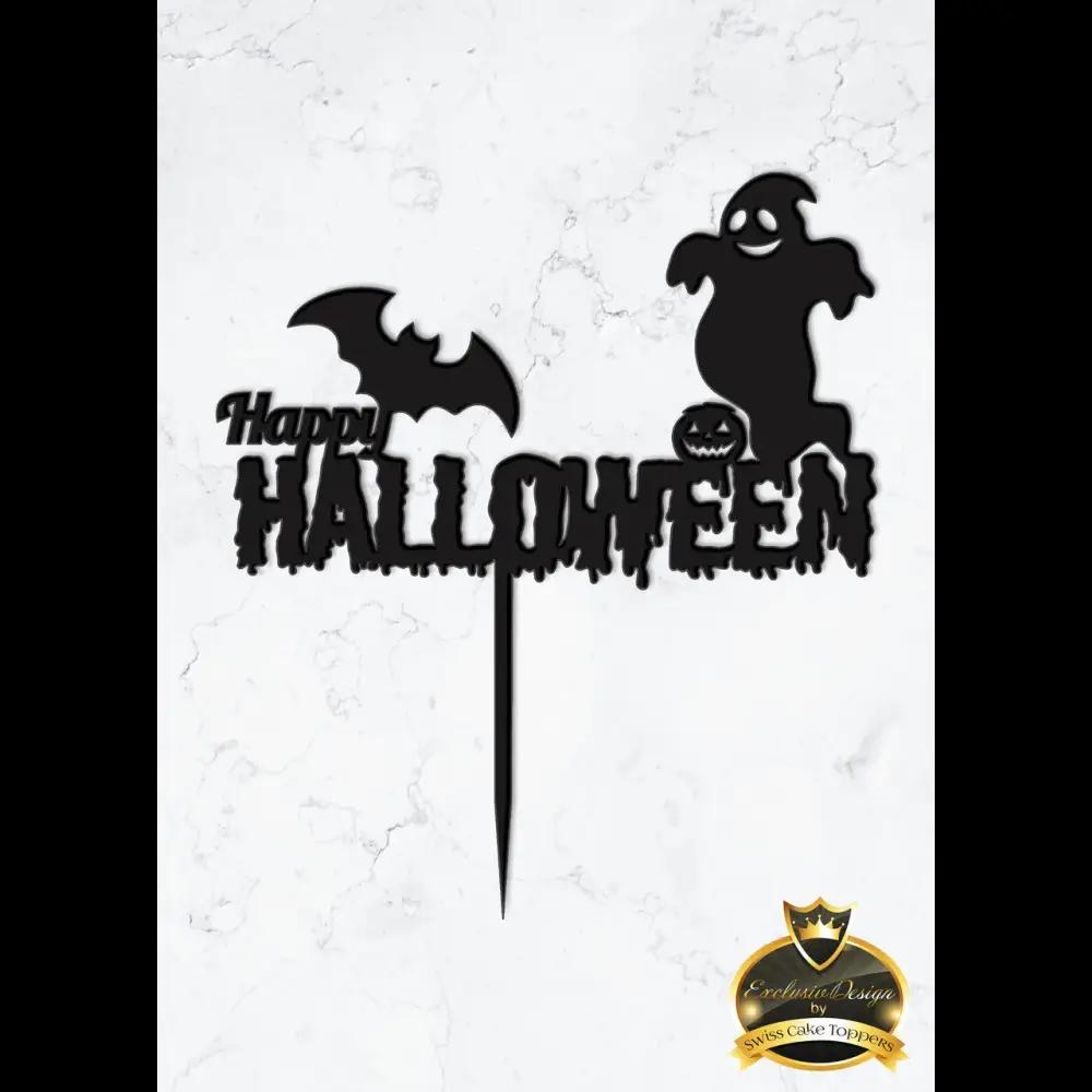 Halloween Cake Topper ’Geisterspuk’ - Acryl Schwarz - Sugar Sweet Kitchen
