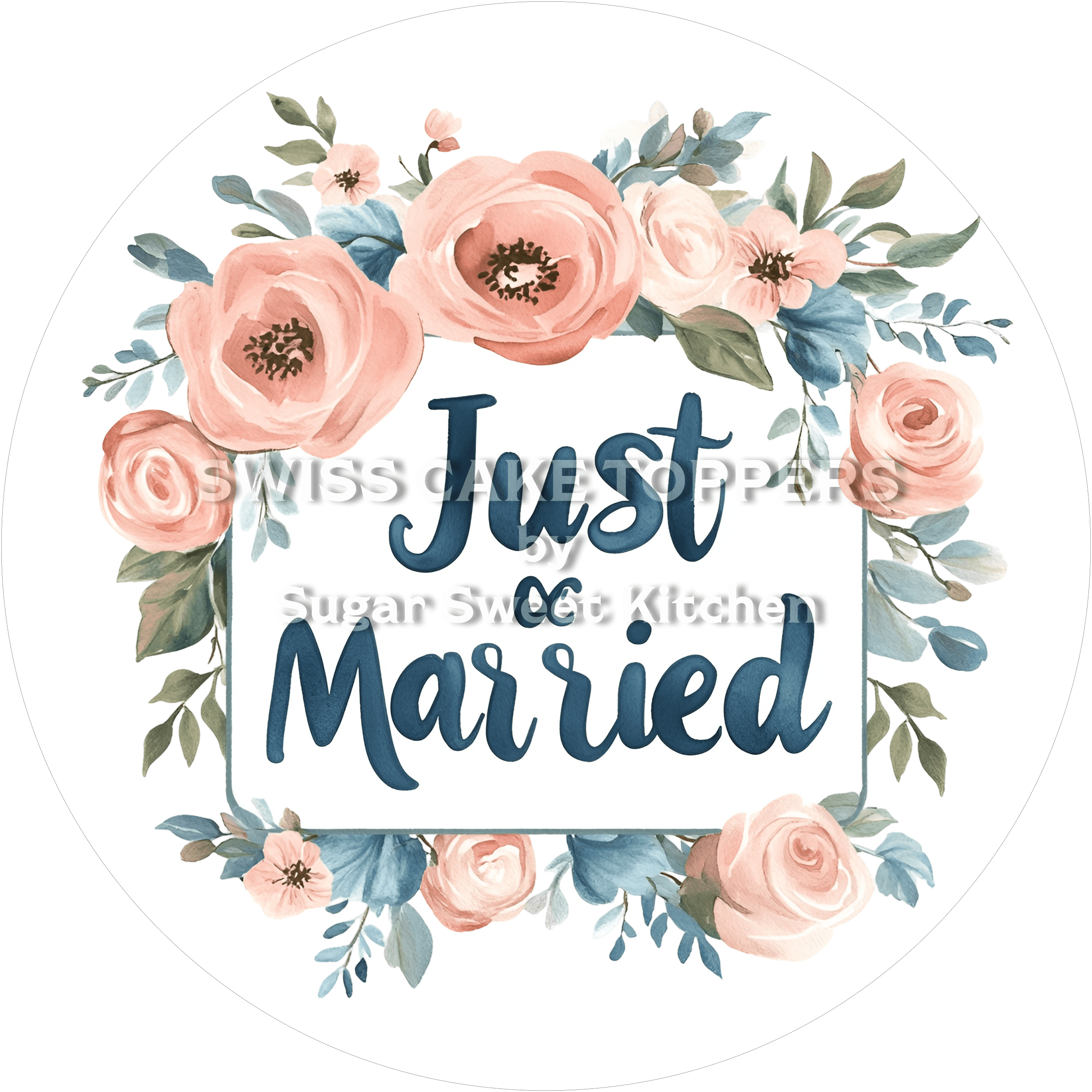 Individueller Hochzeits- Tortenaufleger - personalisierbar - Fondant- Torten- & Cupcakeaufleger Sugar Sweet Kitchen