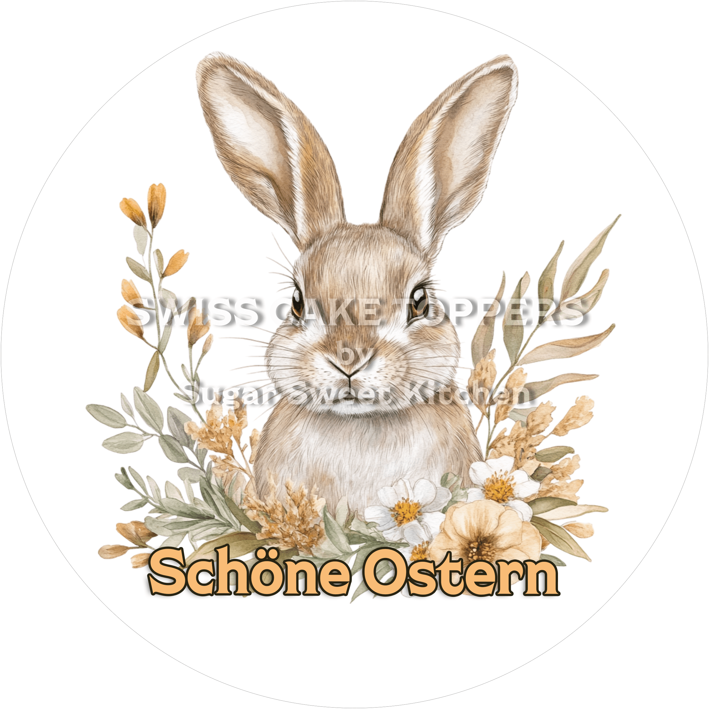 Individueller Oster-Tortenaufleger13 - personalisierbar - Fondant- Torten- & Cupcakeaufleger Sugar Sweet Kitchen