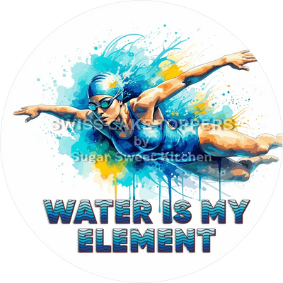 Individueller Schwimmer-Tortenaufleger4 -  personalisierbar