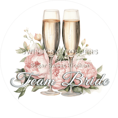Individueller Team Bride Tortenaufleger - personalisierbar