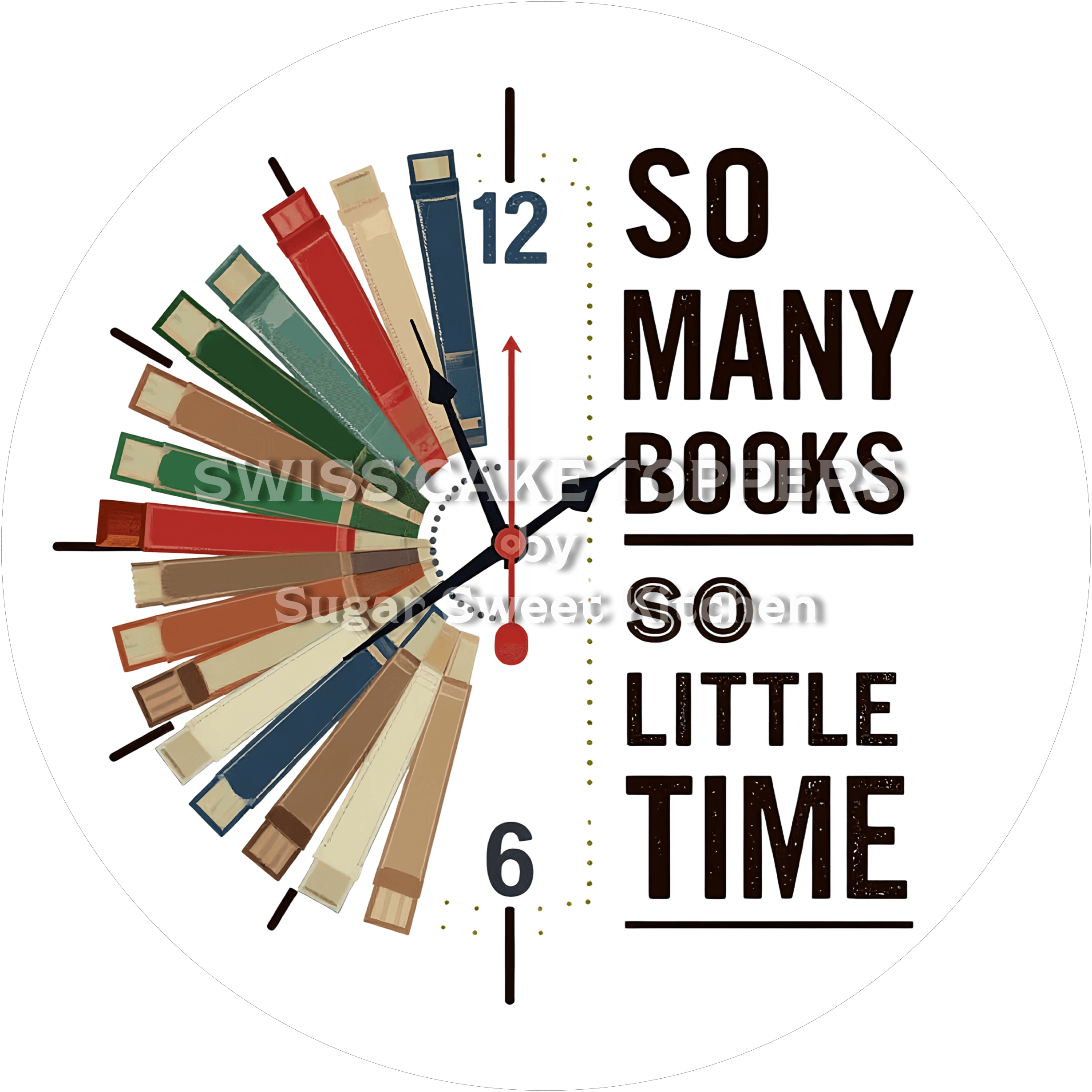 Individueller Tortenaufleger Lesen11 - personalisierbar - Fondant- Torten- & Cupcakeaufleger Sugar Sweet Kitchen