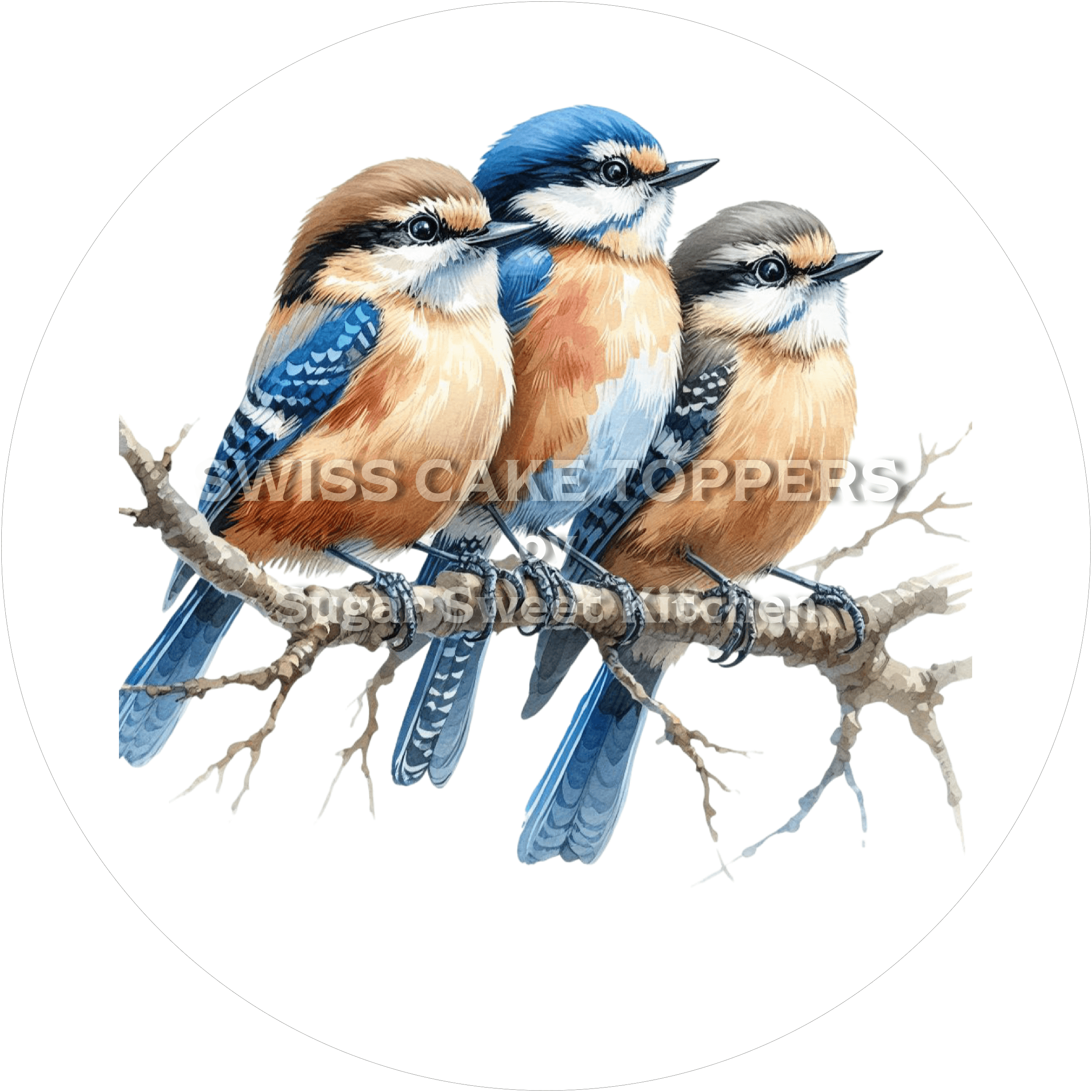 Individueller Vogel-Tortenaufleger9 - personalisierbar - Fondant- Torten- & Cupcakeaufleger Sugar Sweet Kitchen