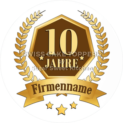 Jubiläums-Tortenaufleger „10 Jahre“