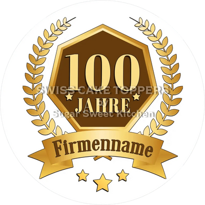 Jubiläums-Tortenaufleger „100 Jahre“