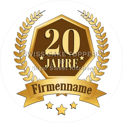 Jubiläums-Tortenaufleger „20 Jahre“