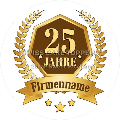 Jubiläums-Tortenaufleger „25 Jahre“
