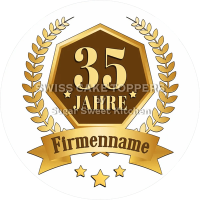 Jubiläums-Tortenaufleger „35 Jahre“