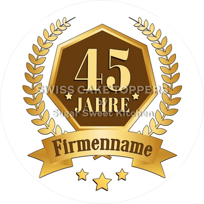 Jubiläums-Tortenaufleger „45 Jahre“