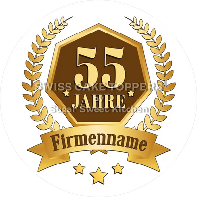 Jubiläums-Tortenaufleger „55 Jahre“