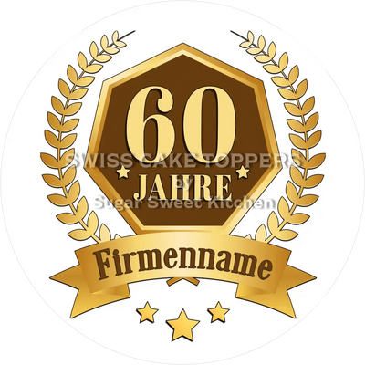Jubiläums-Tortenaufleger „60 Jahre“