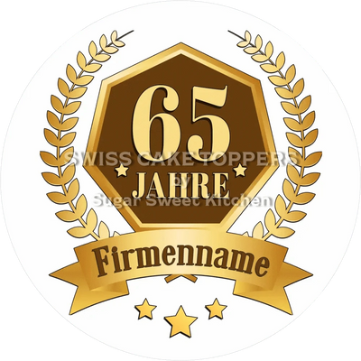 Jubiläums-Tortenaufleger „65 Jahre“
