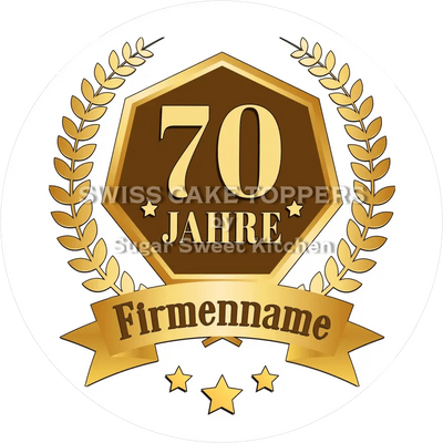 Jubiläums-Tortenaufleger „70 Jahre“