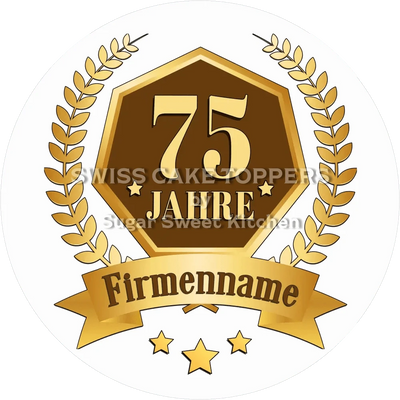 Jubiläums-Tortenaufleger „75 Jahre“