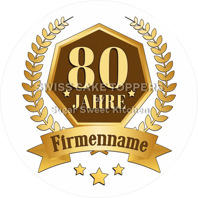Jubiläums-Tortenaufleger „80 Jahre“