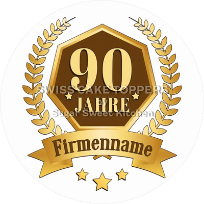 Jubiläums-Tortenaufleger „90 Jahre“