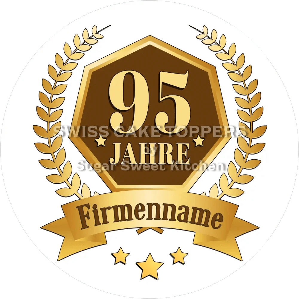 Jubiläums-Tortenaufleger „95 Jahre“ - Fondant- Torten- & Cupcakeaufleger Sugar Sweet Kitchen